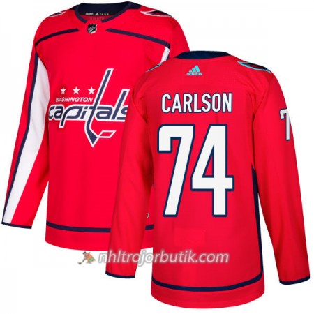 Män Ishockey Washington Capitals Tröja John Carlson 74 Adidas 2017-2018 Röd Authentic